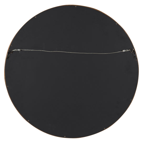Hutton Round Wood Wall Mirror