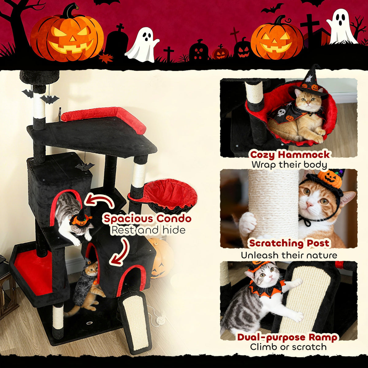 PawHut Gothic Cat Tree - 78