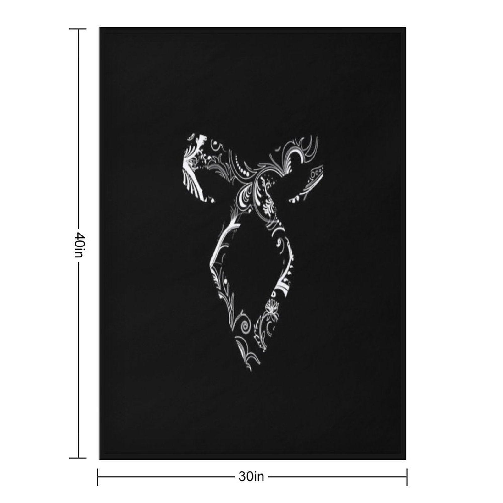 Shadowhunters Rune - Angelic Power Rune (floral Decorations - White)  Malec  Mundane  Parabatai  Alec, Magnus, Clary, Jace, Throw Blanket