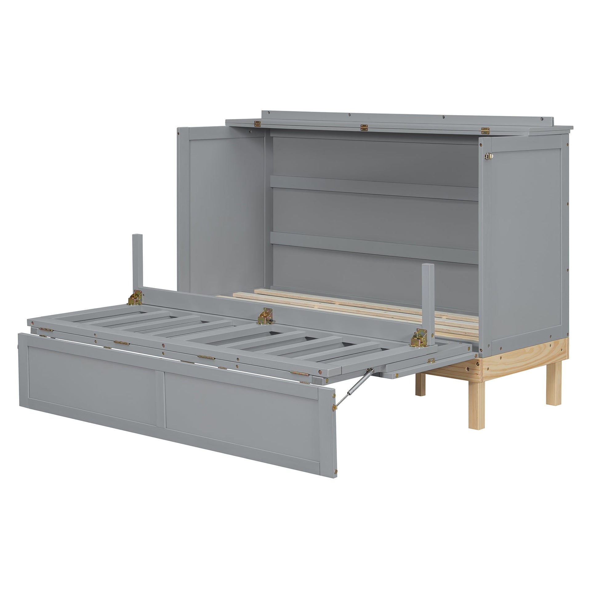 Queen Size Murphy Bed, Gray