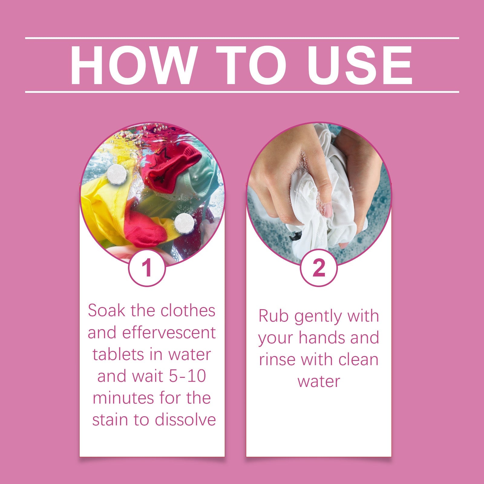 Clothing Decontamination Effervescent Tablet Biological Enzyme Explosion Salt Household Clothing Decontamination Decontamination Stain Leave Fragrance Cleaning