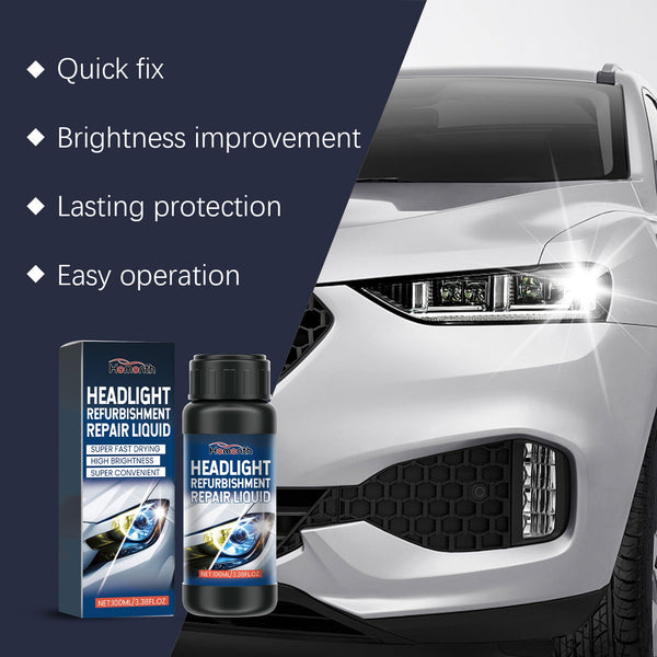 HOMONTH Headlight Refurbishment Repair Liquid, Headlight Yellow Easily Refurbished Reglow Crystal Bright Cleaning Liquid