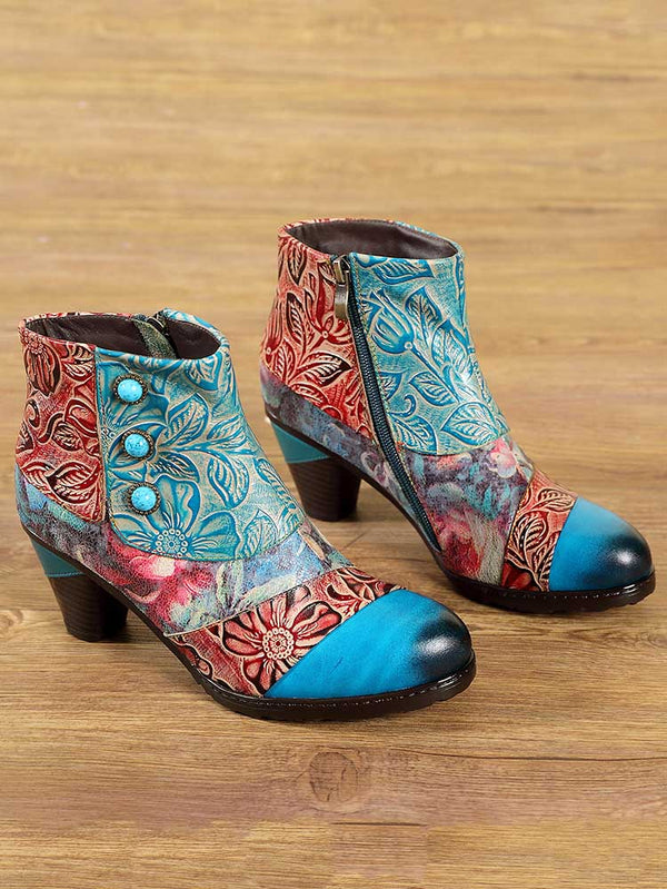 Leanna Vintage Handmade Ankle Boots