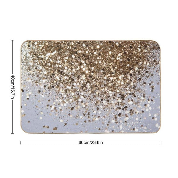 Gold Glam #1 (Photo of Glitter Only - Not Reflective) Bath Mat