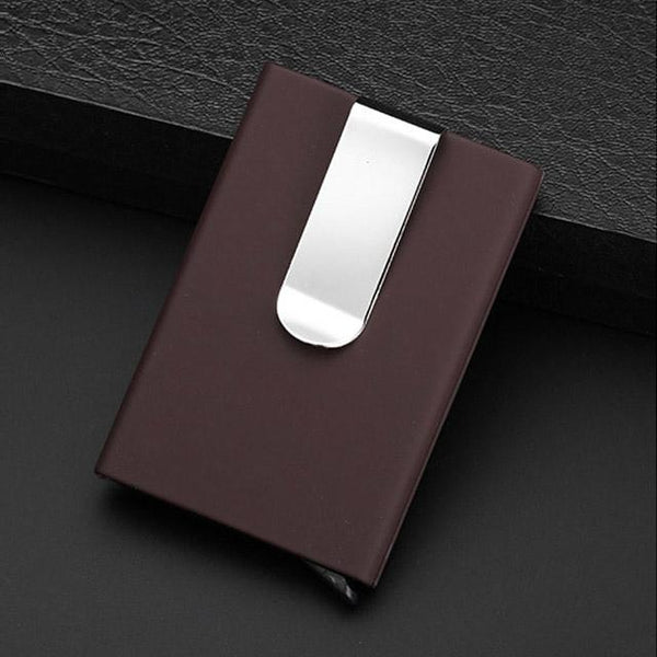 Men's Wallets Credit card holder Automatic card sets business aluminum wallet card sets cash clip holder