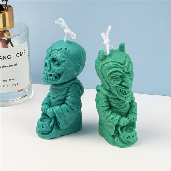 New Silicone Zombie Candle Aromatherapy Mold Ghost Festival Atmosphere Decoration Resin Model