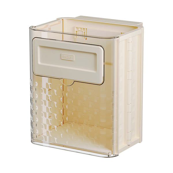 Kitchen folding trash can wall hanging large caliber leftovers bin transparent thickened folding trash can