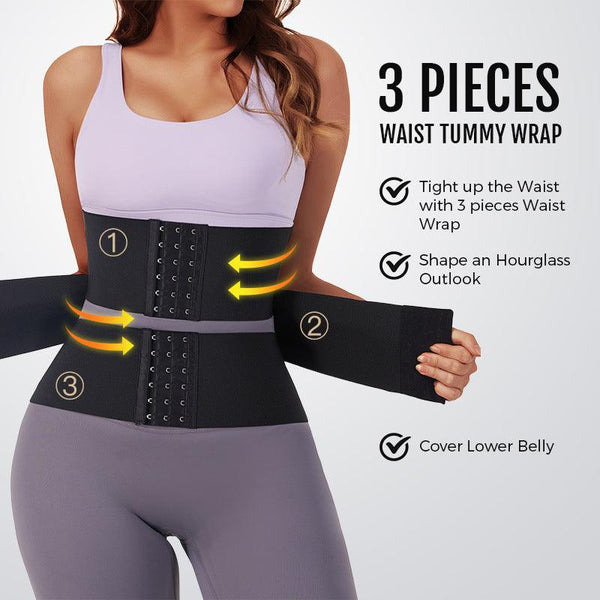 Waist Trainer Sports Sweat Postpartum Body Sculpting Double Belt Buckle Abdominal Belt