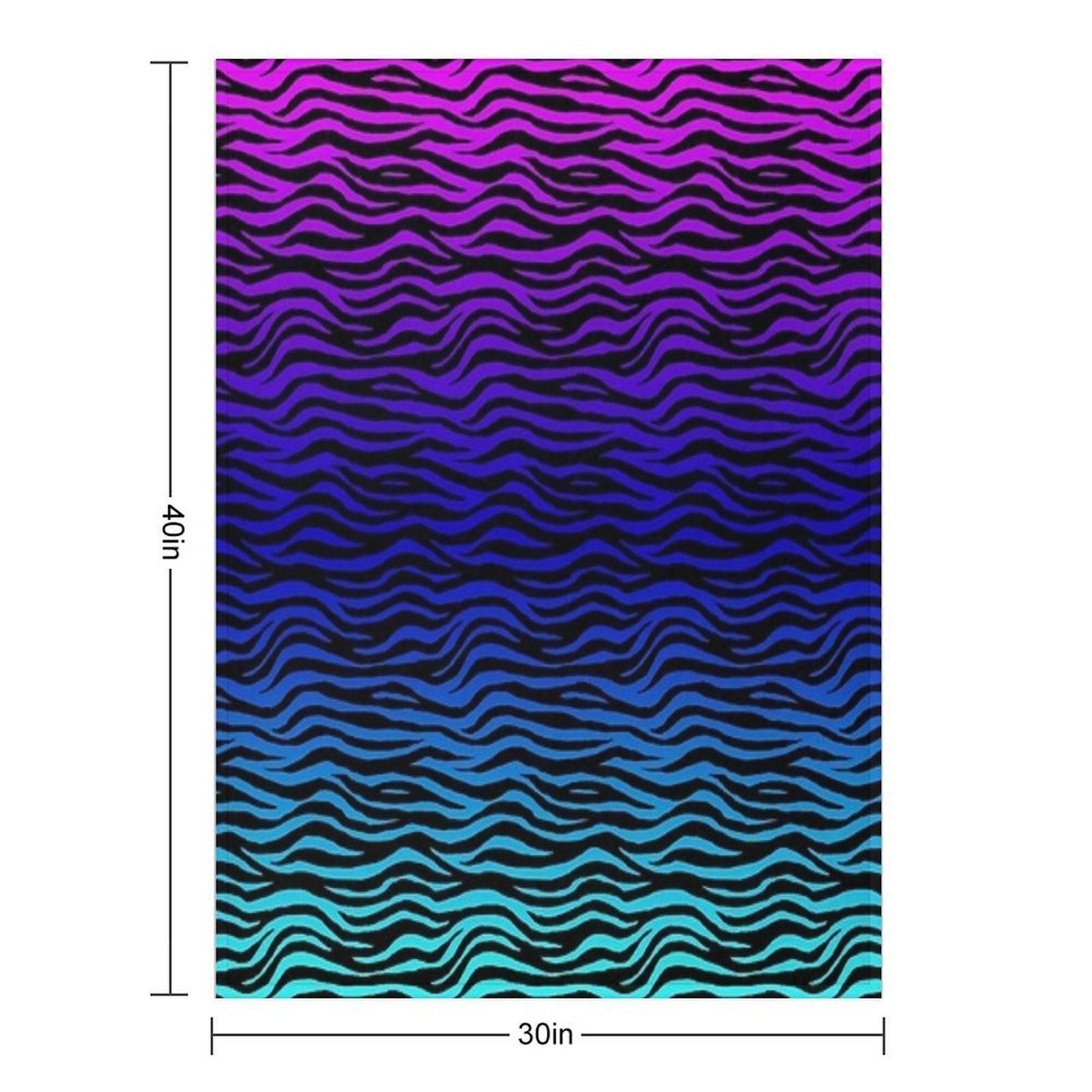 Purple Zebra Print Throw Blanket