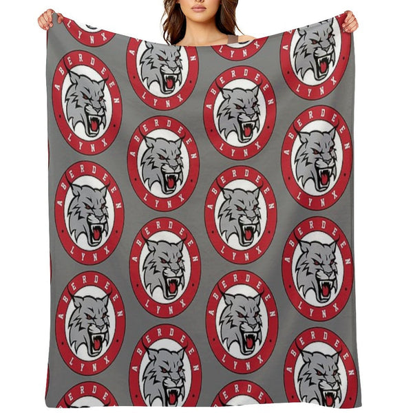 RED Lynx Logo Plush Throw Blanket