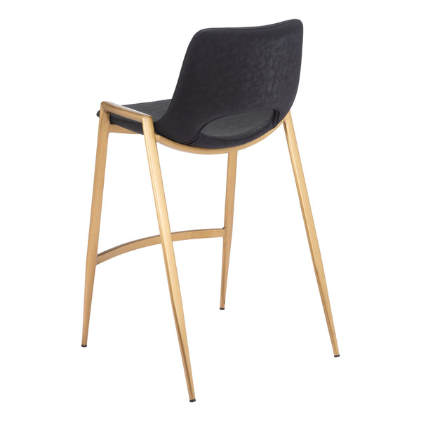 Desi Counter Stool (Set of 2) Black & Gold