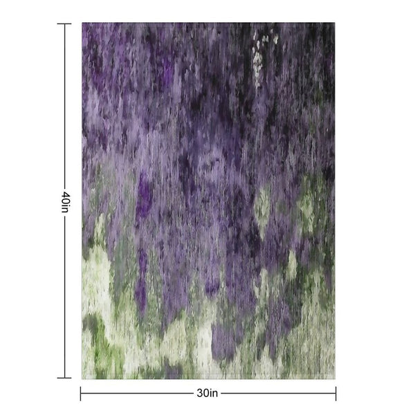 Violet And Olive Abstract Painting Comfort Throw Blanket