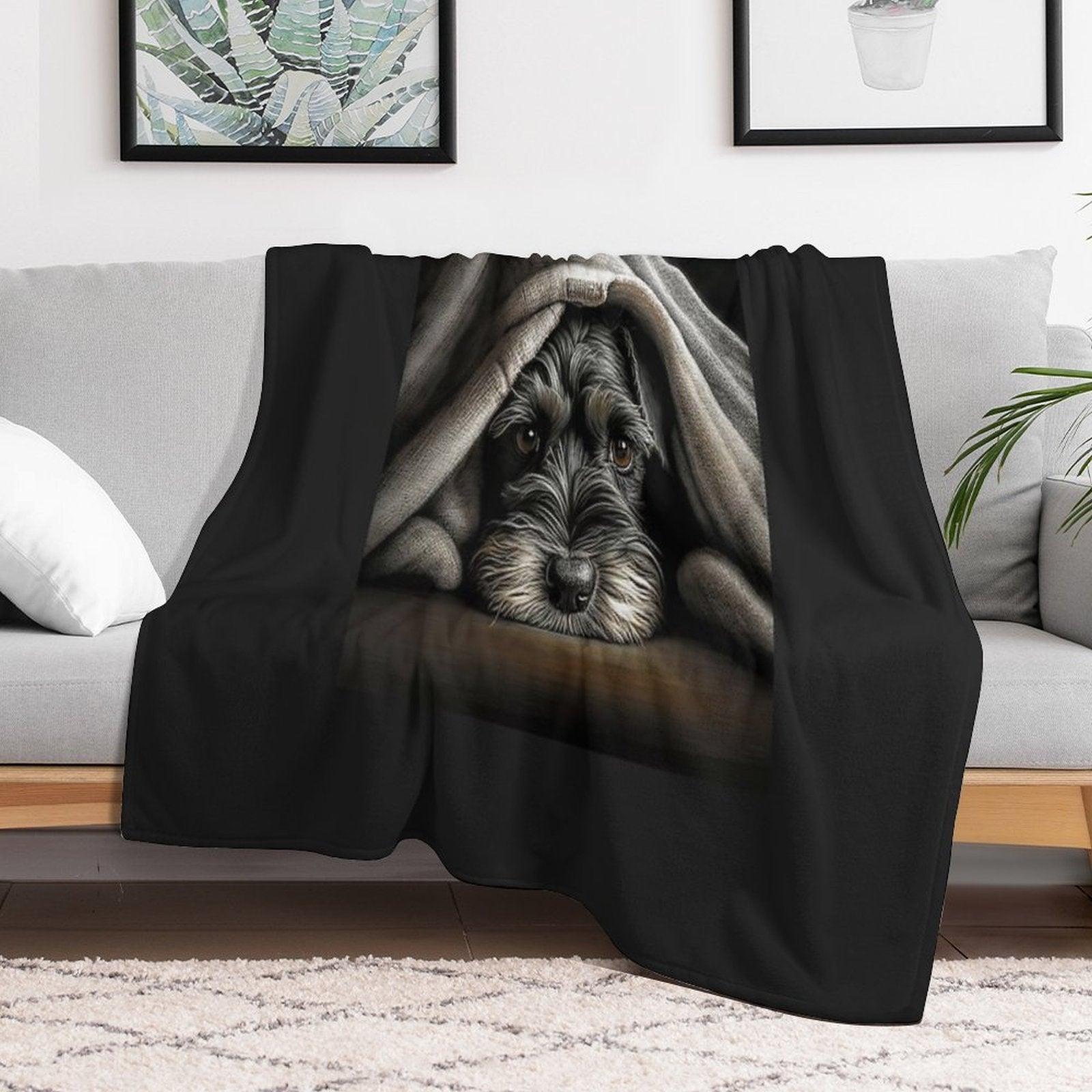 Cute Mini Schnauzer Throw Blanket