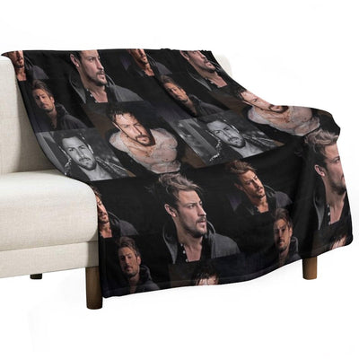 Tyler Hynes Collage Travel-friendly Throw Blanket