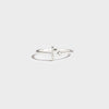T Shape Inlaid Zircon 925 Sterling Silver Open Ring Design - Silver / 7
