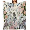 Alice In Wonderland  Collage Throw Blanket