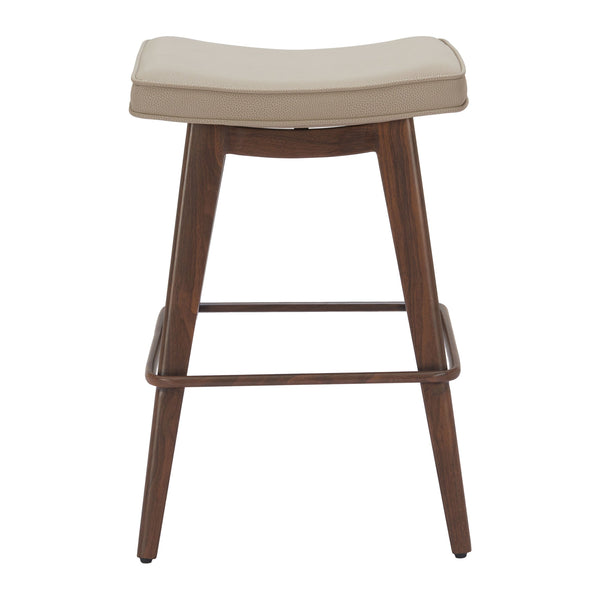 Divat Counter Stool (Set of 2) Beige & Walnut