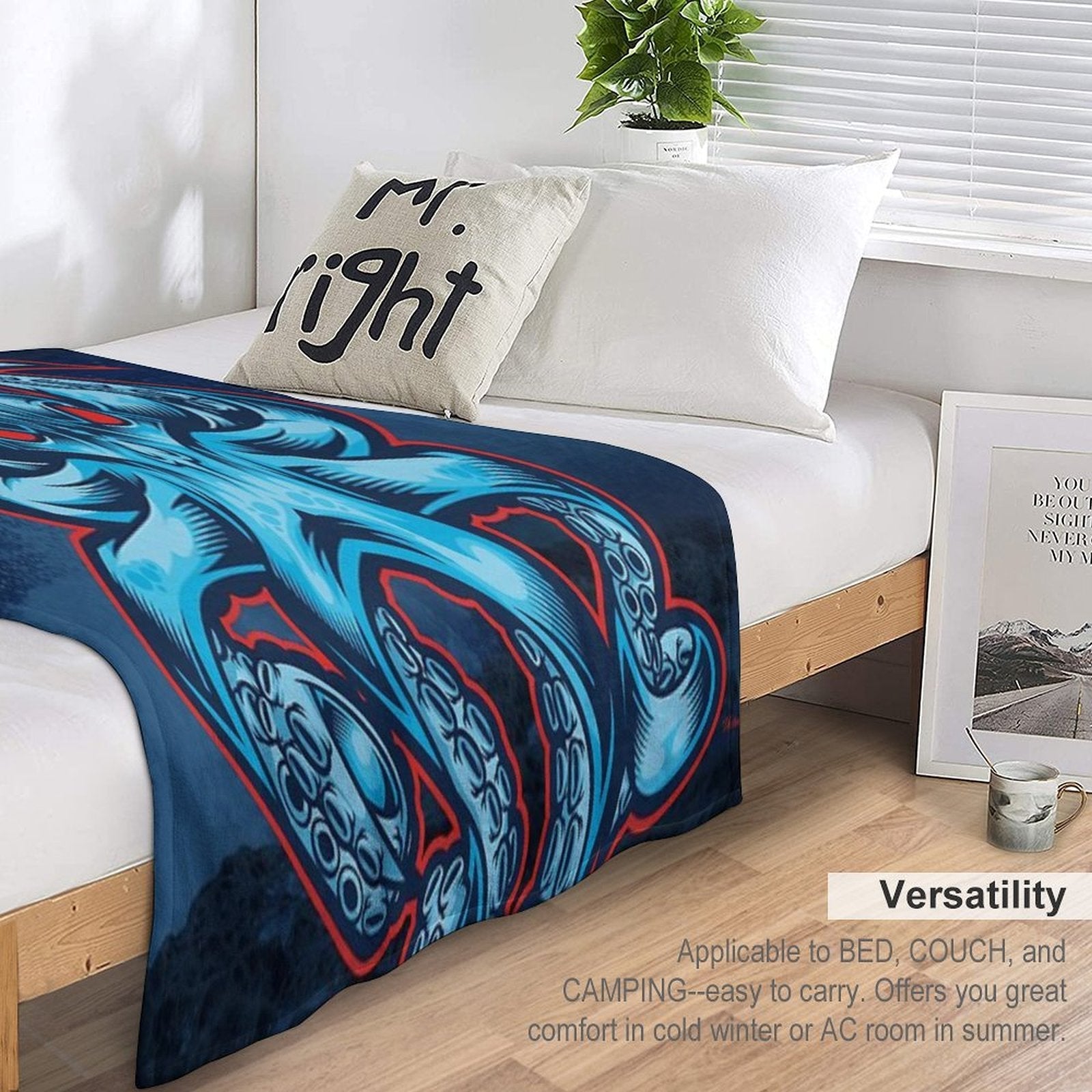The Kraken Compact Throw Blanket