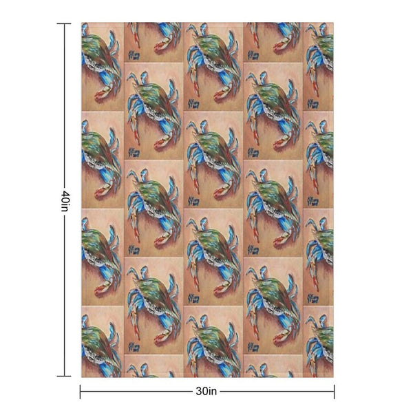 Blue Crab Easy Care Throw Blanket