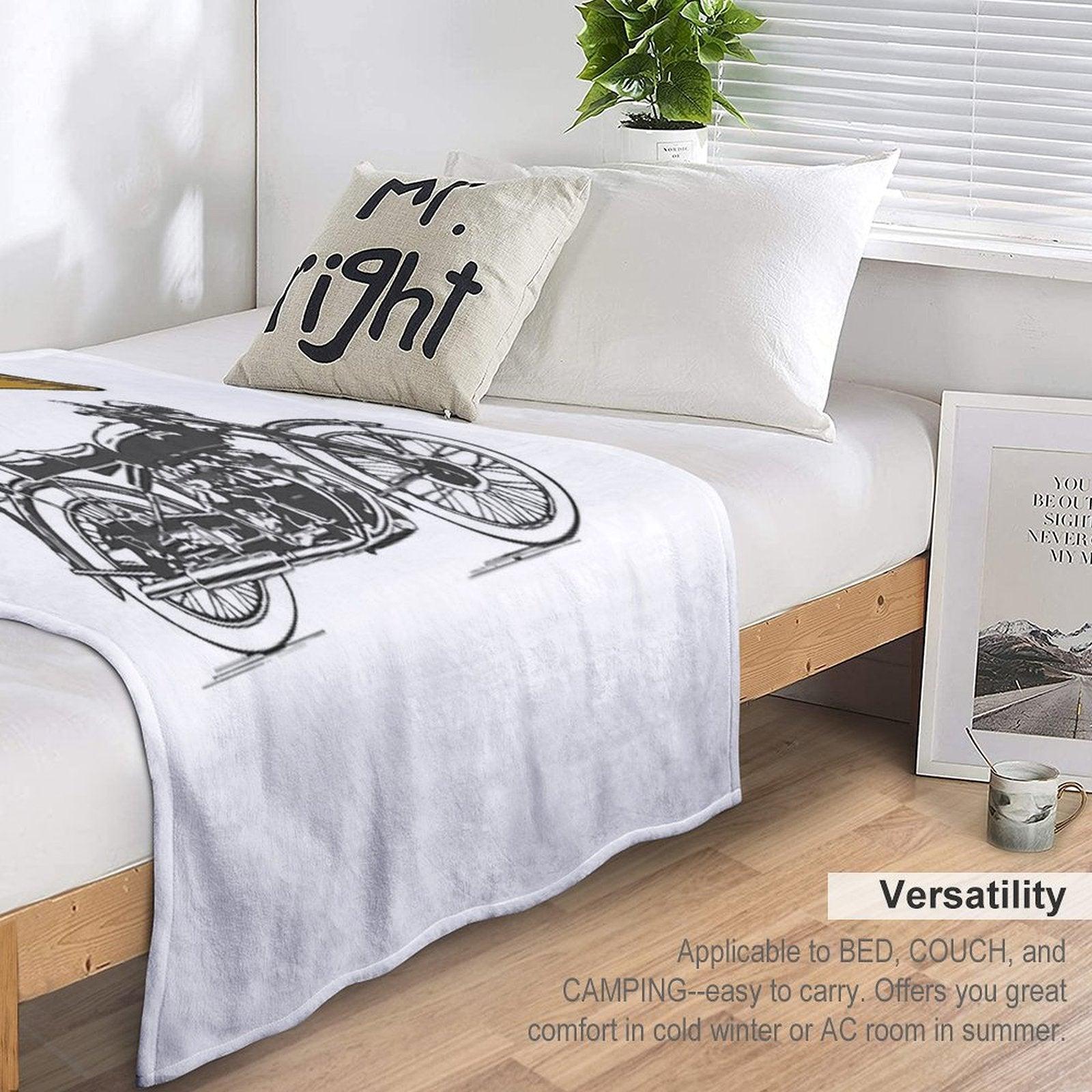 Vincent Rapide Motorcycle Throw Blanket