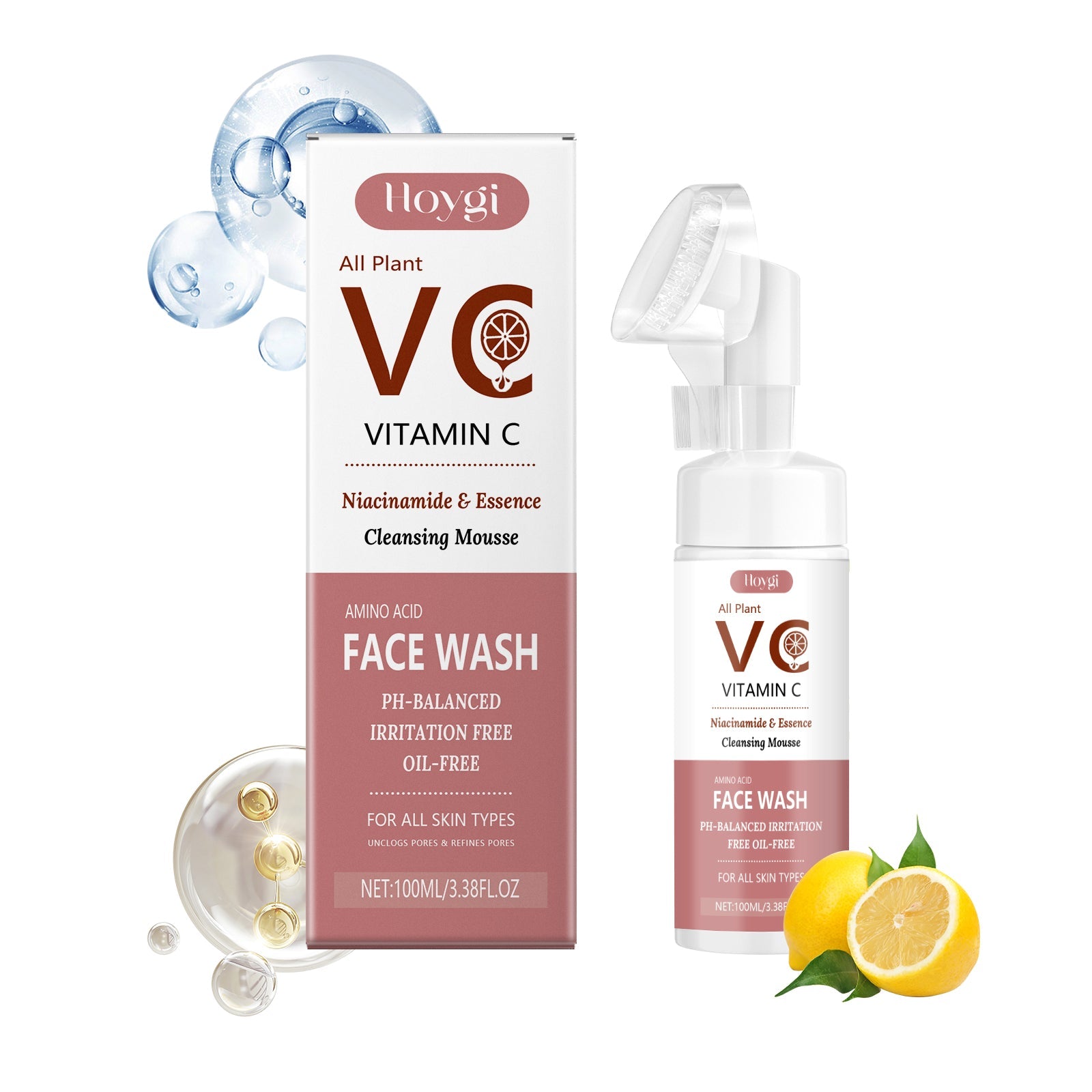 Vitamin C Foam Cleanser Gentle Moisturizing Hydrating Lotion Cleanser For Facial Skin