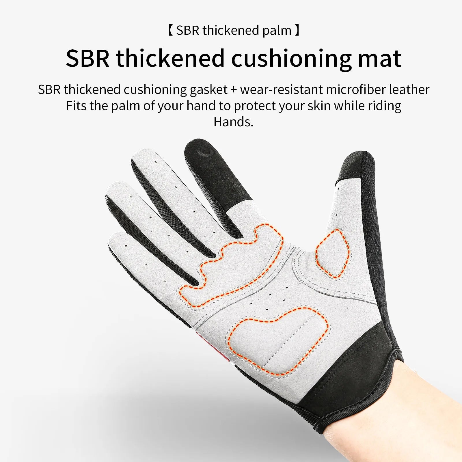 Outdoor sports riding gloves wear-resistant shock-absorbing and touch screen mountain bike gloves