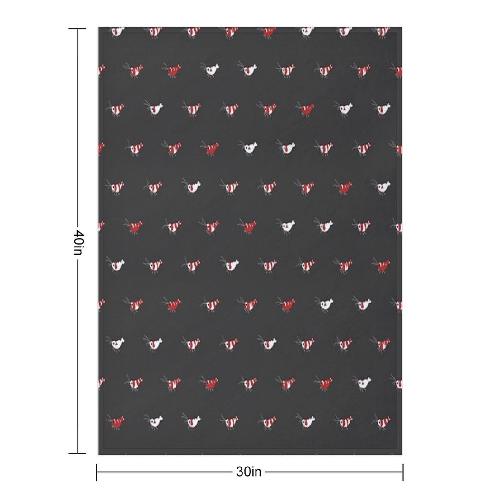Crystal Red Shrimps Eco-conscious Throw Blanket