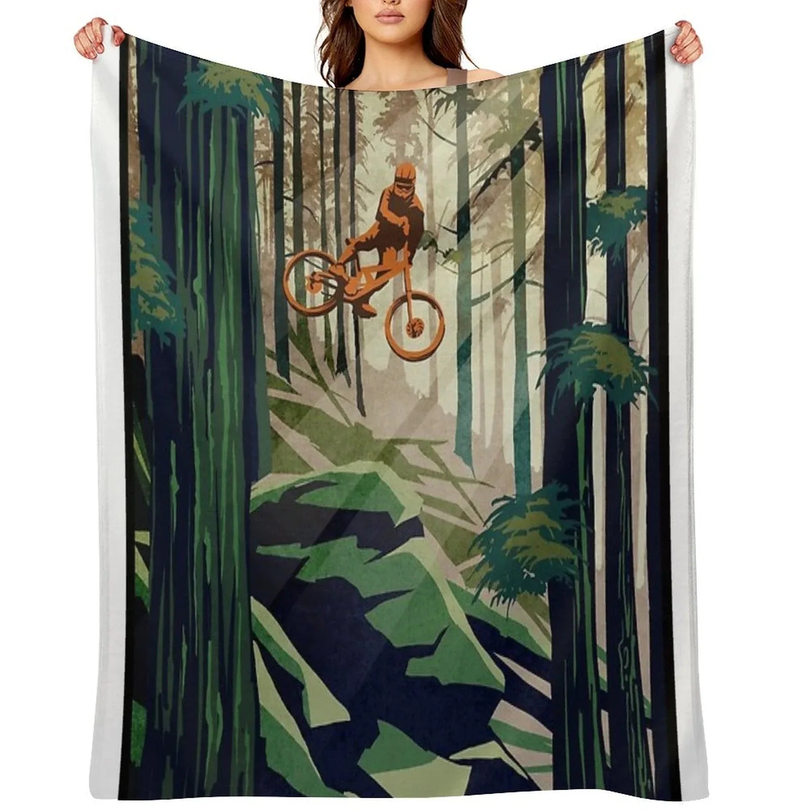 MY THERAPY Mountain Bike! Throw Blanket