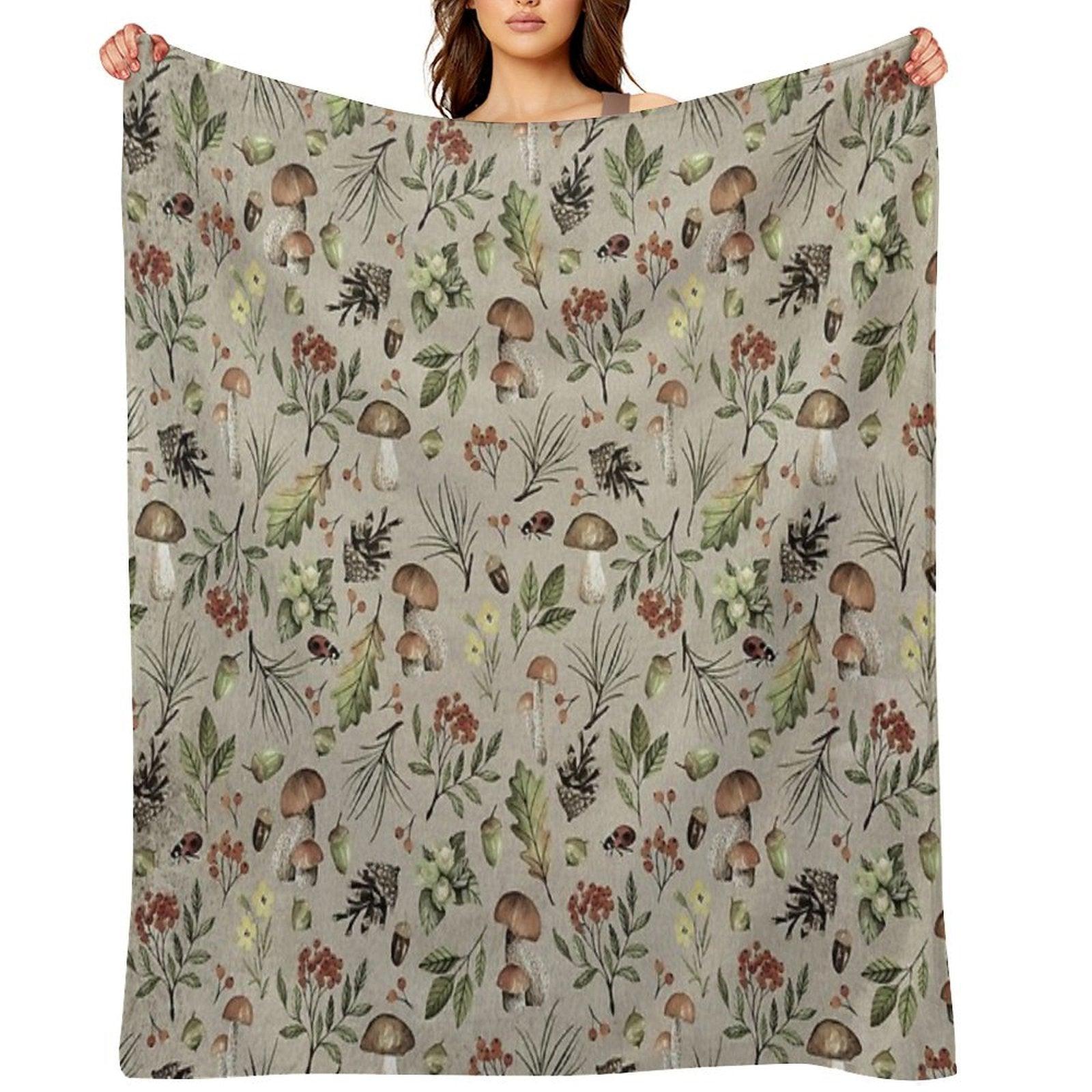 Sweet Autumn Pattern Throw Blanket