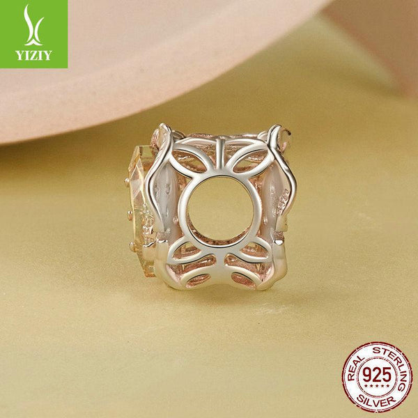 Yinziyun Original Ginkgo Butterfly DIY Bracelet Beads Forest Romantic Golden Butterfly s925 Pure Silver Beads