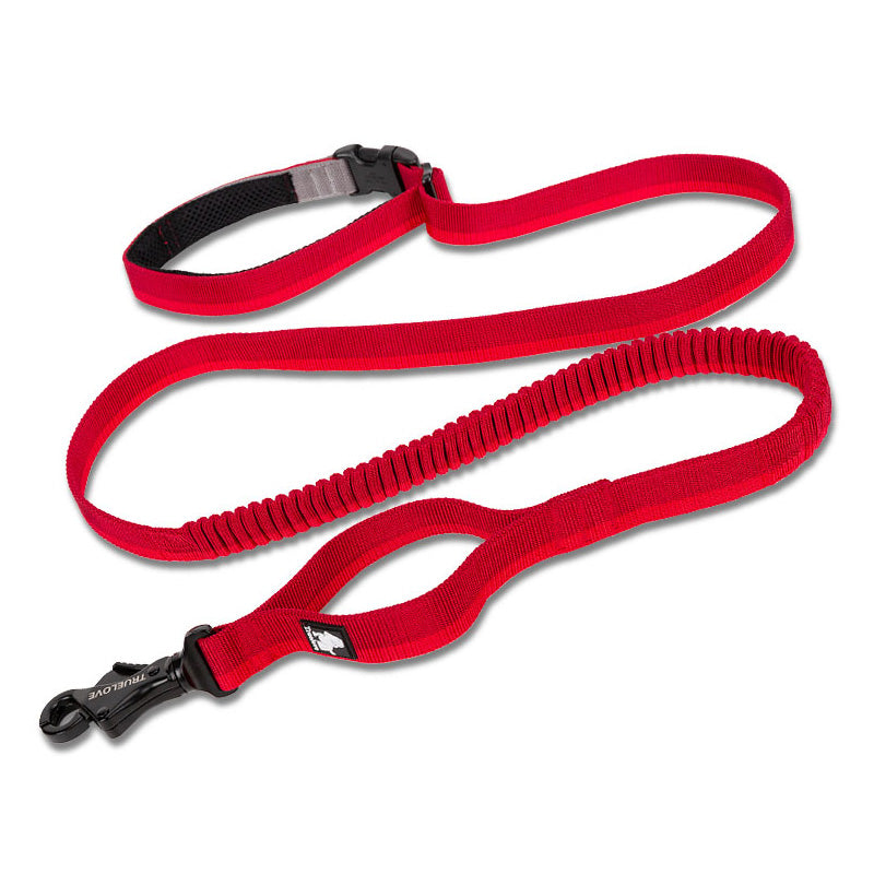 Pet dog leash with elastic cushioning suitable for outdoor activities such as running and waist tying