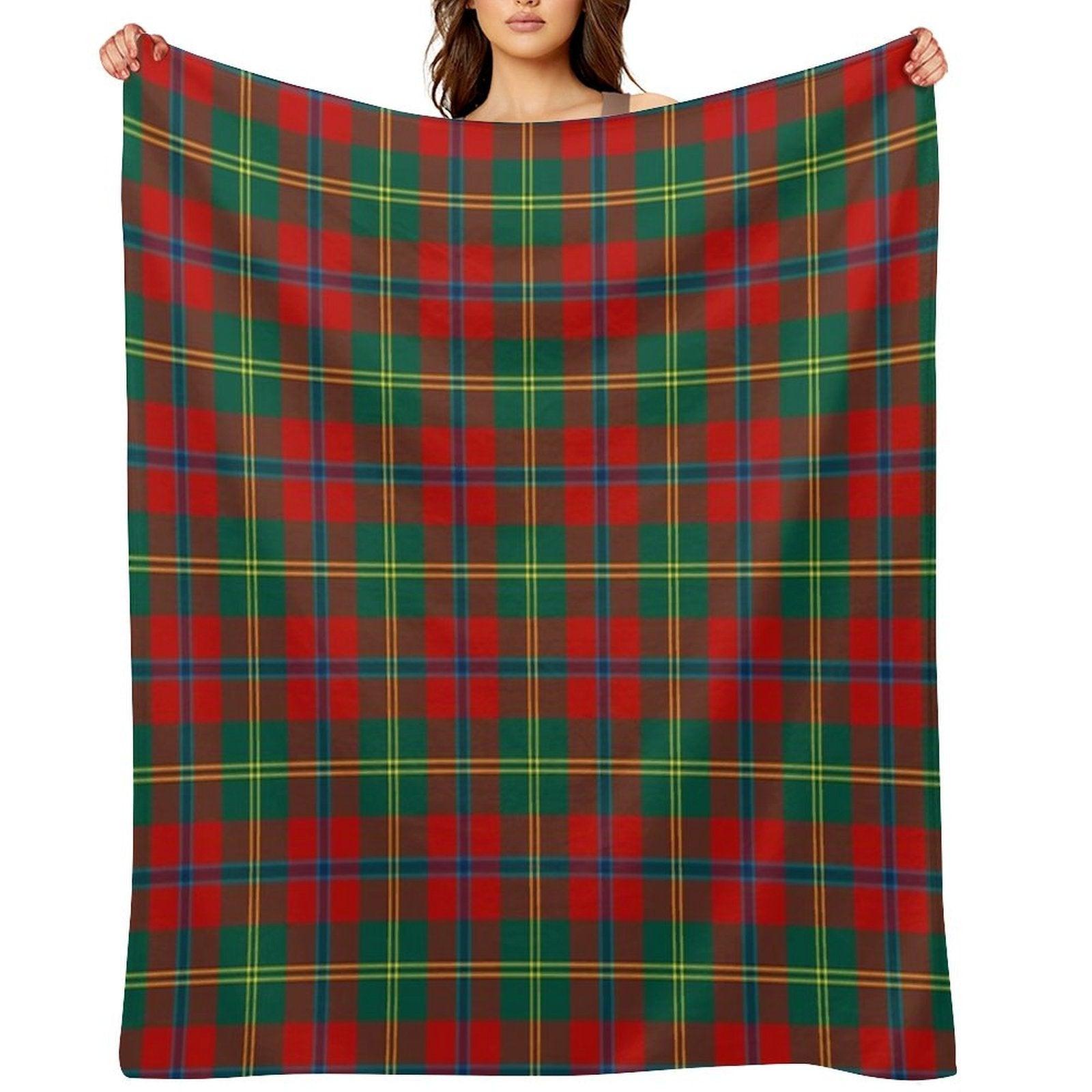 HUTCHINSON (Hutcheson) Tartan ✧ Border Reiver Clan & Family Name Plaid Throw Blanket