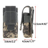 Outdoor Military Fan Flashlight Bag Small Single Tool Bag M5 Tactical Flashlight Bag Molle Accessory Bag Waist Bag