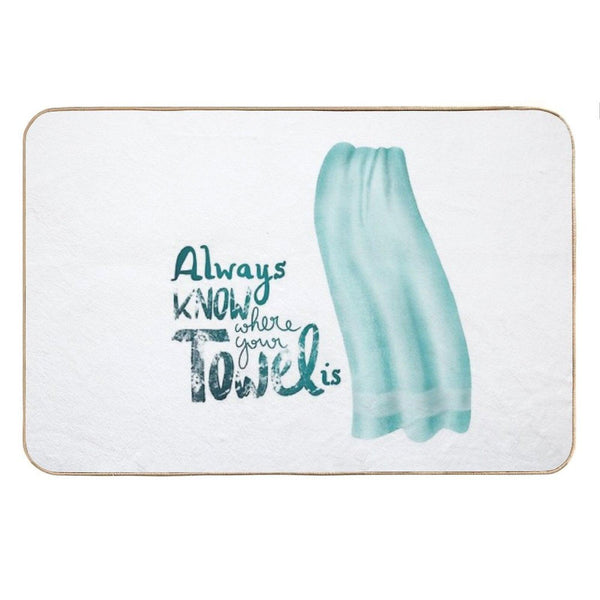 Always Know Where Your Towel Is Bath Mat
