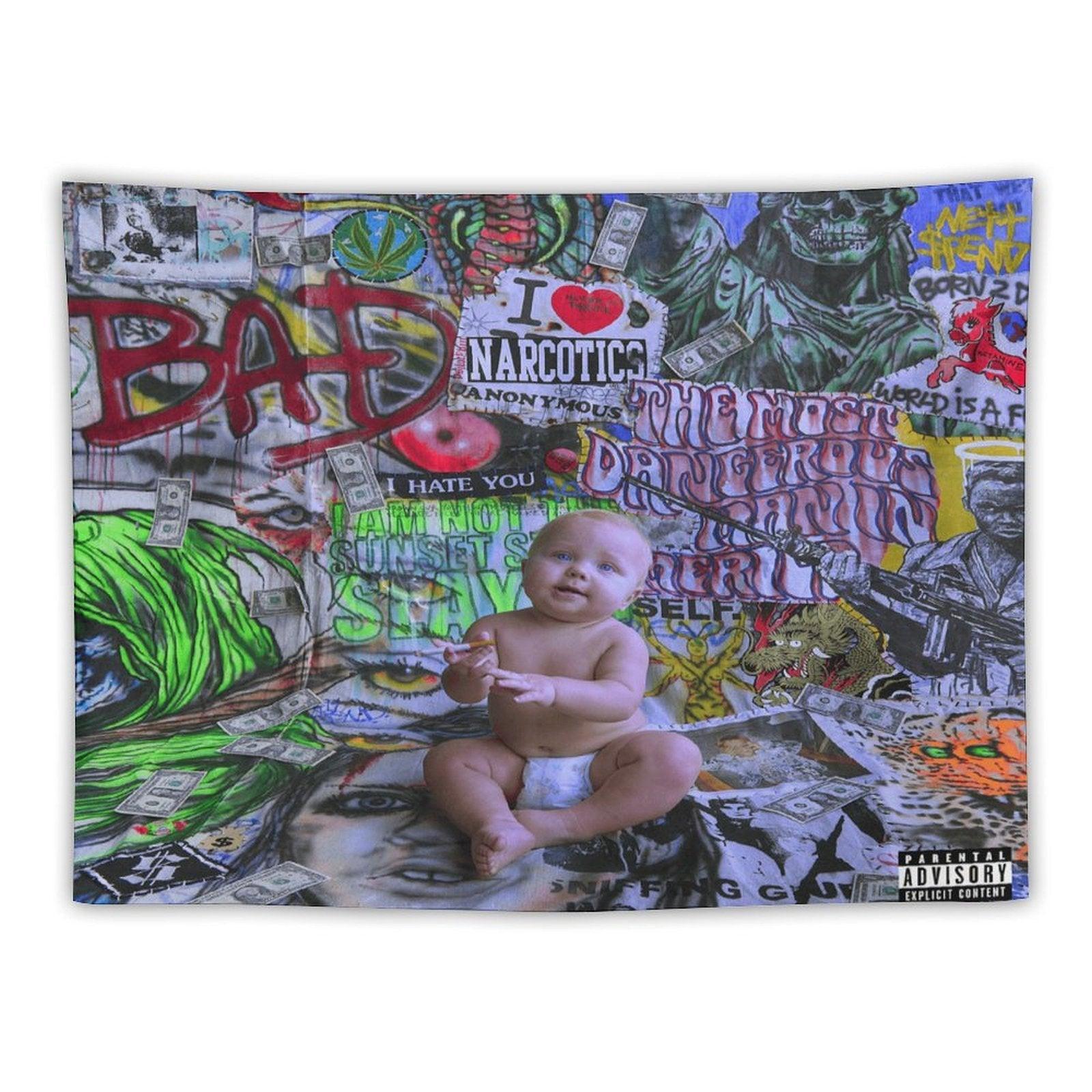 BAD ASS FCKING KID Tapestry