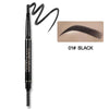 HANDAIYAN 5 Colors Automatic Rotating Eyebrow Pencil Double-ended Waterproof Triangle Eyebrow Pencil - 01# Black