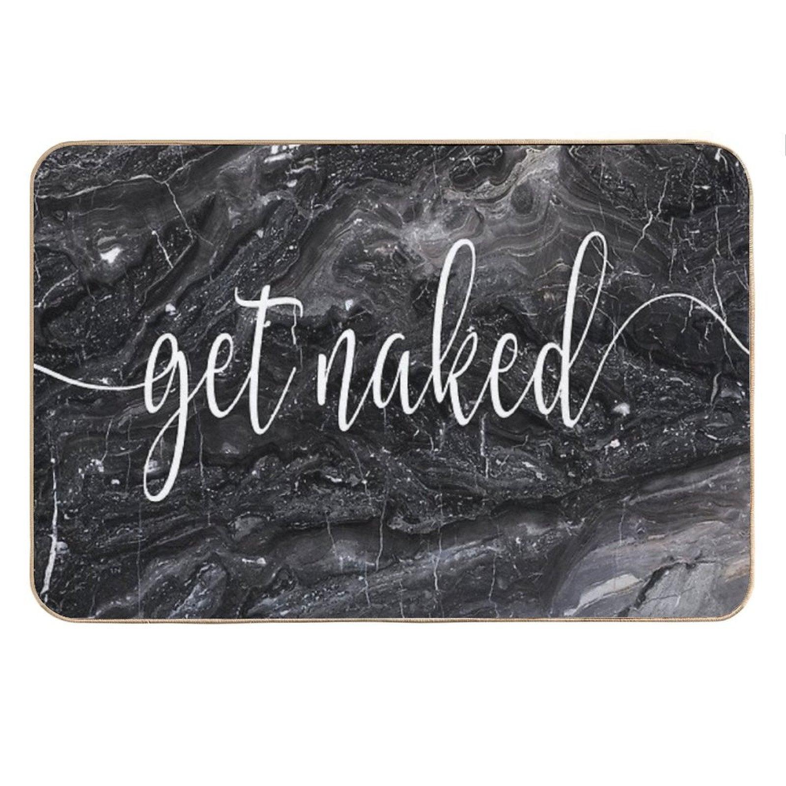 Get Naked Black Marble Bath Mat