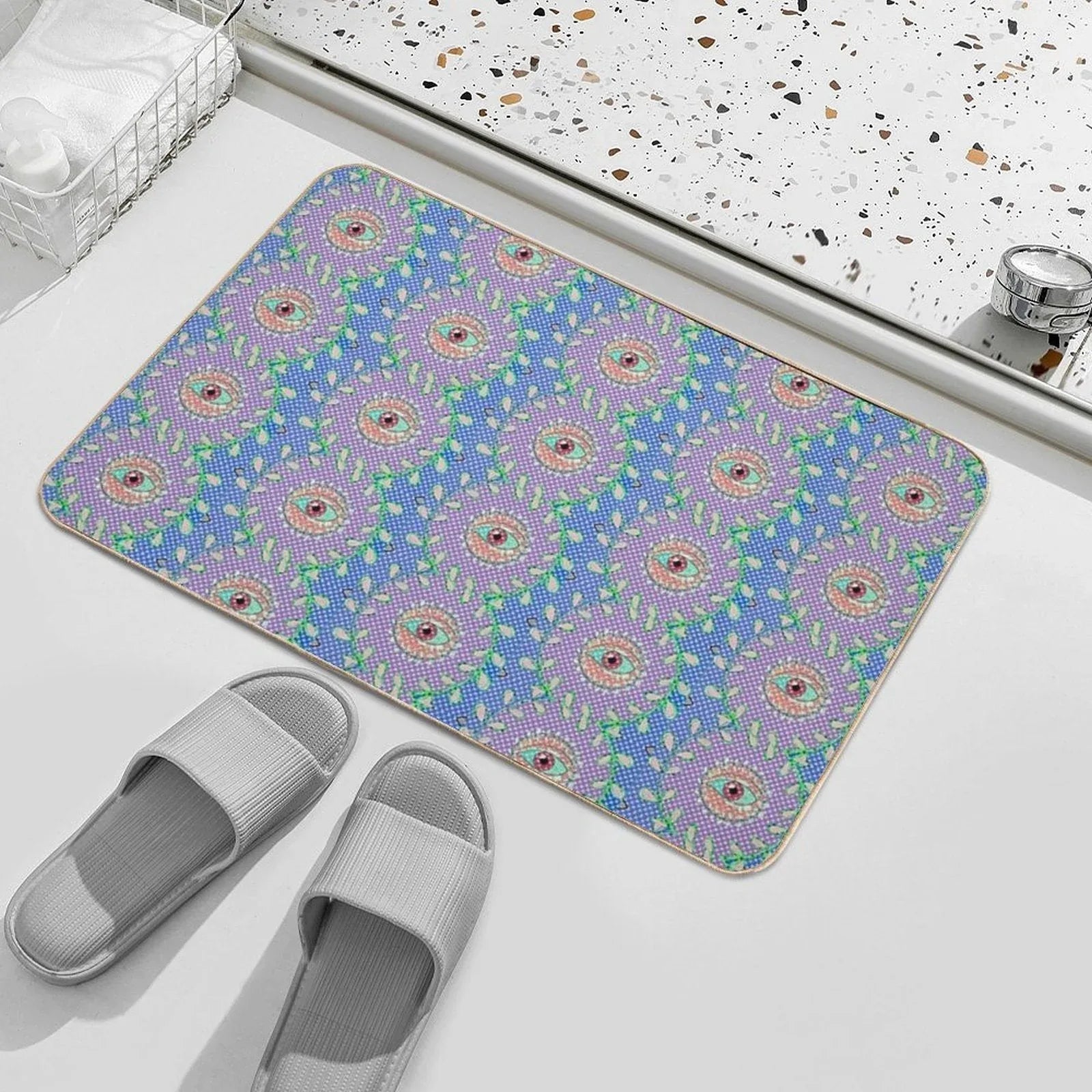 The Garden Sees All  Easy Maintenance Bath Mat