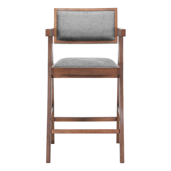 Delhi Counter Stool (Set of 2) Gray & Walnut