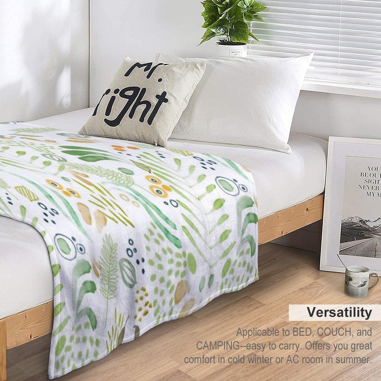 Lovely Green Throw Blanket