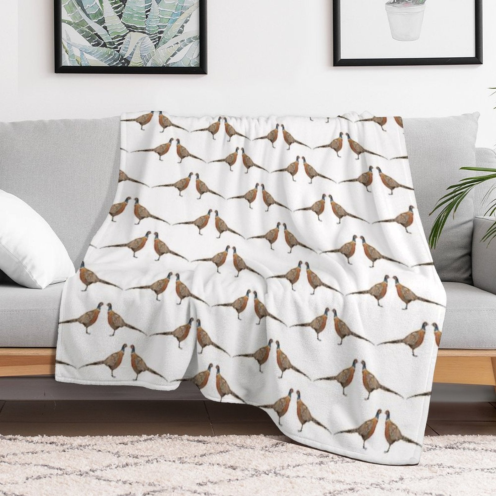 Pheasant Pattern Premium Throw Blanket