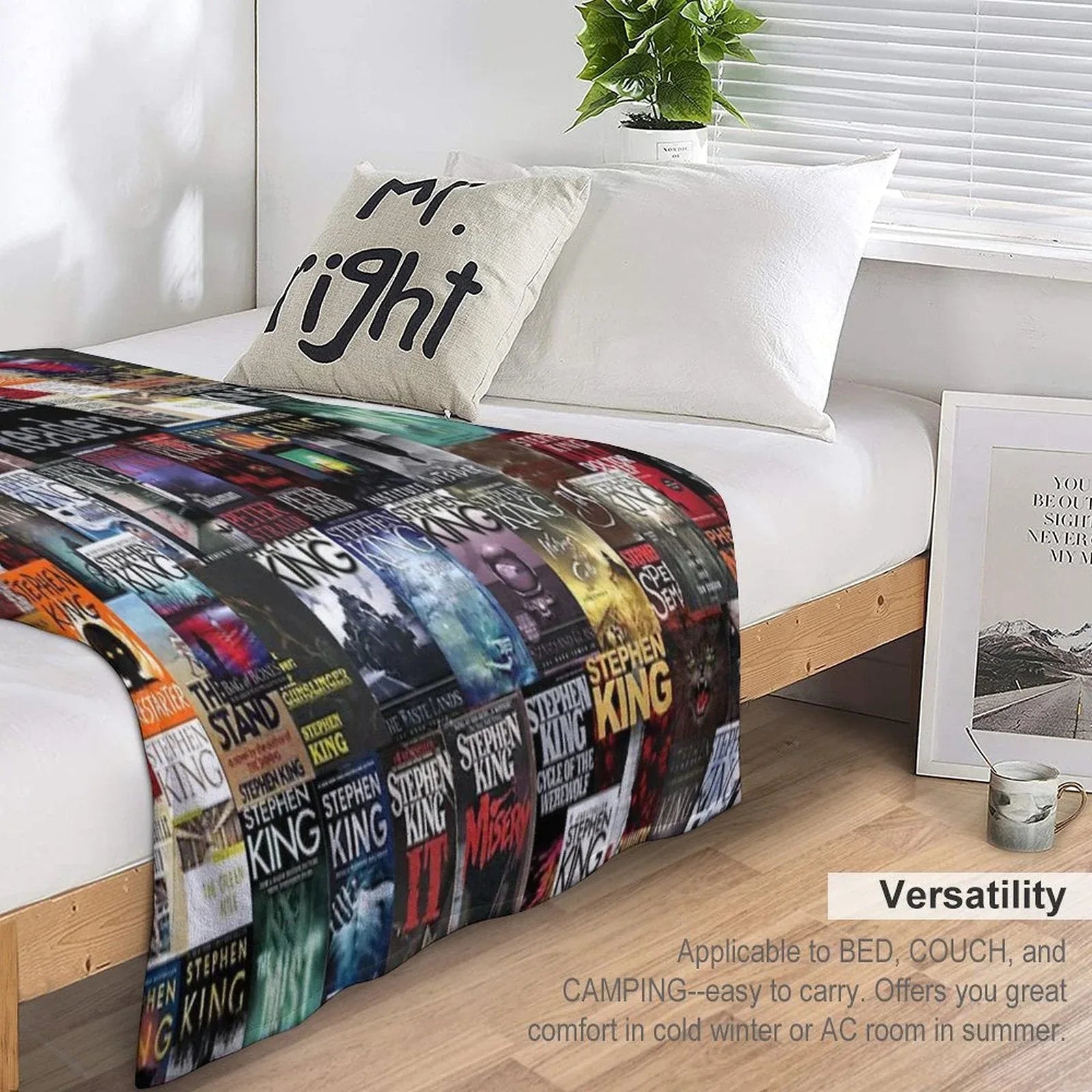 Stephen King Book Covers, Constant Reader Throw Blanket