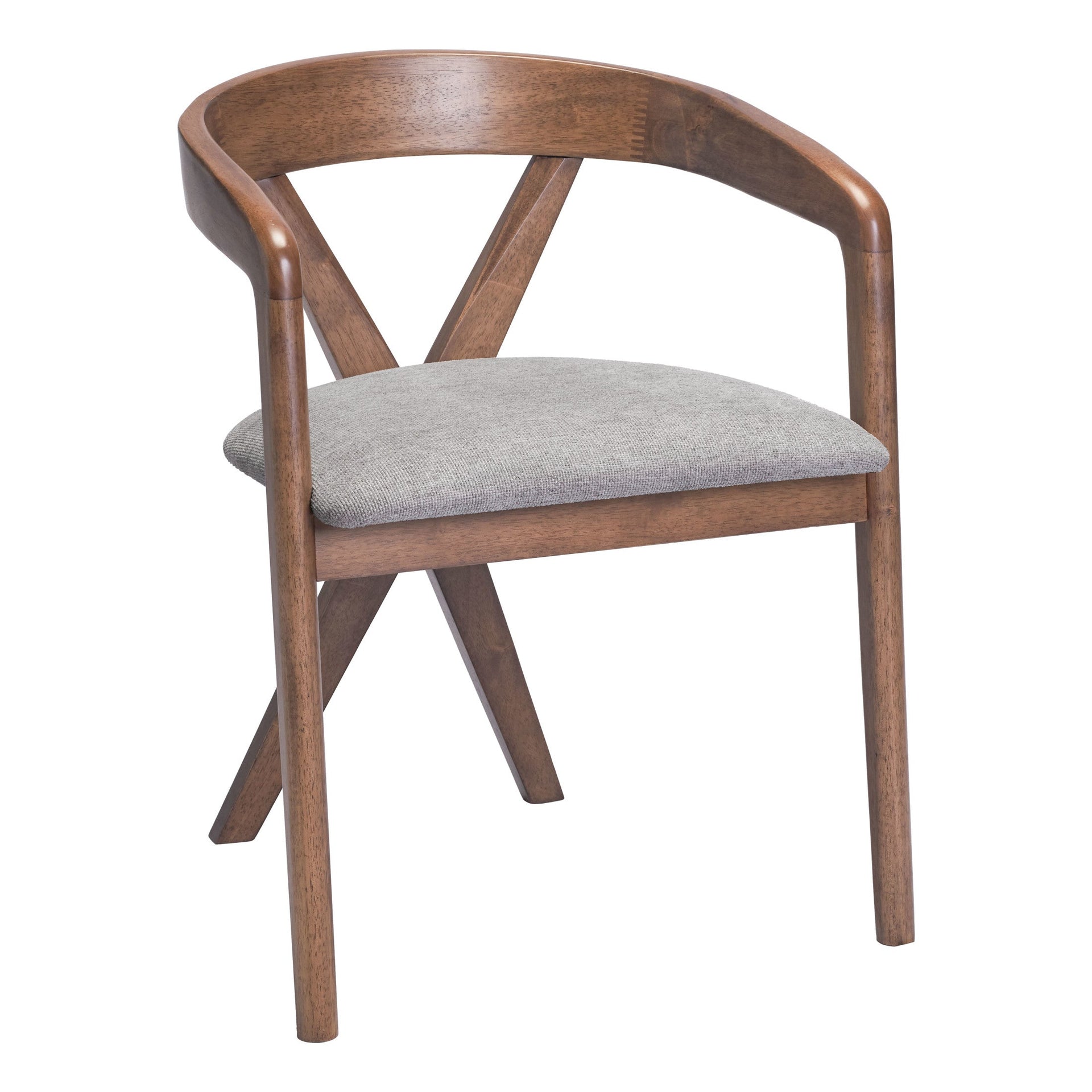Cairo Dining Chair Dove Gray & Walnut