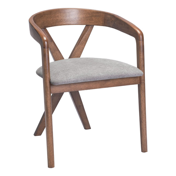 Cairo Dining Chair Dove Gray & Walnut