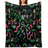 Microbiologist Pattern Microbes, Virus, Bacteria-microbiology Quick-dry Throw Blanket