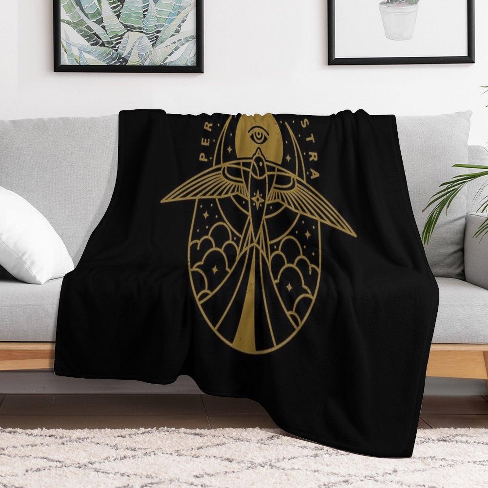 Per Aspera Ad Astra Throw Blanket