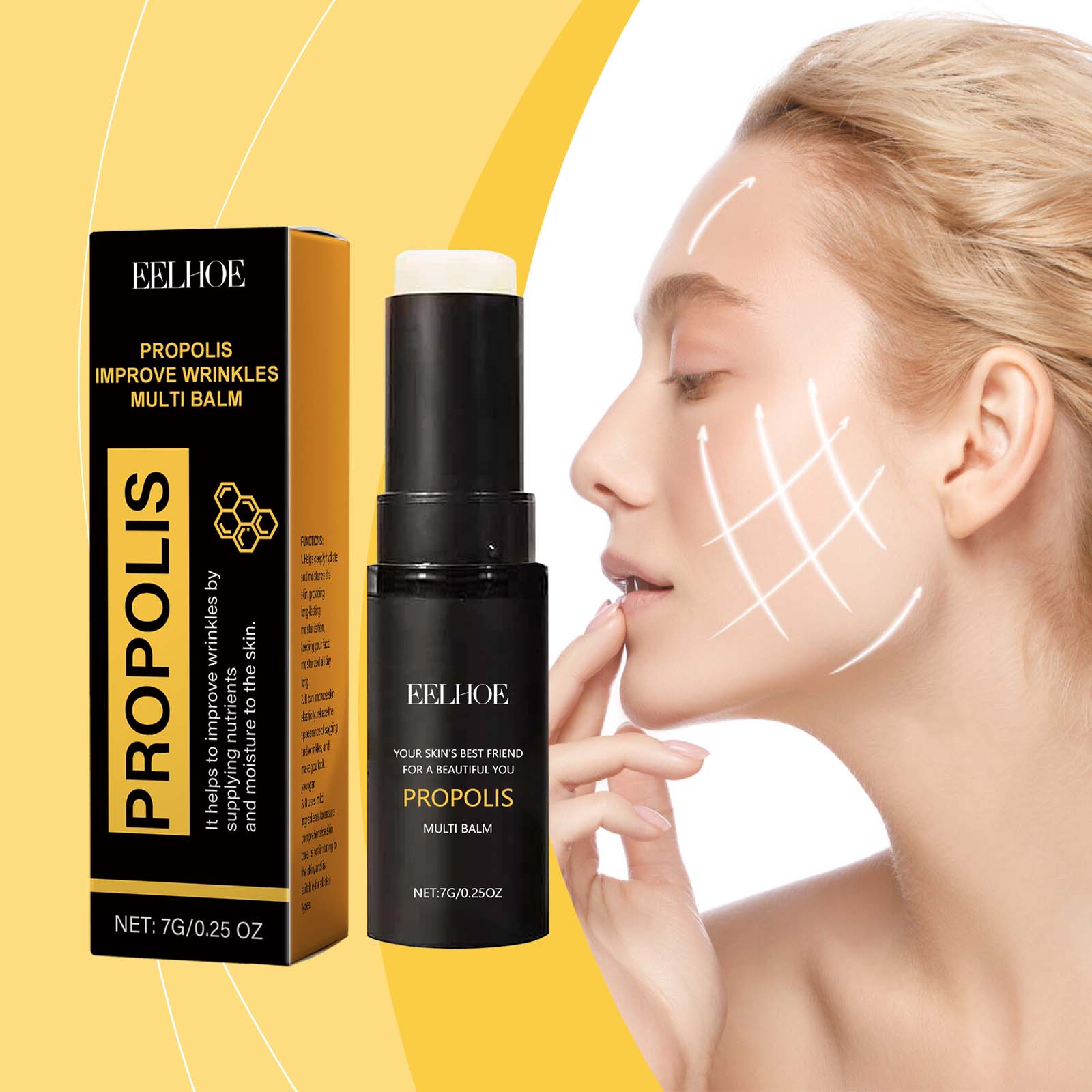 Propolis Firming Moisturizer For Daily Facial Care Gentle Moisturizing Propolis Stick For Dry Skin