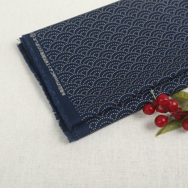 Chinese Dark Blue Cotton Linen Fabric