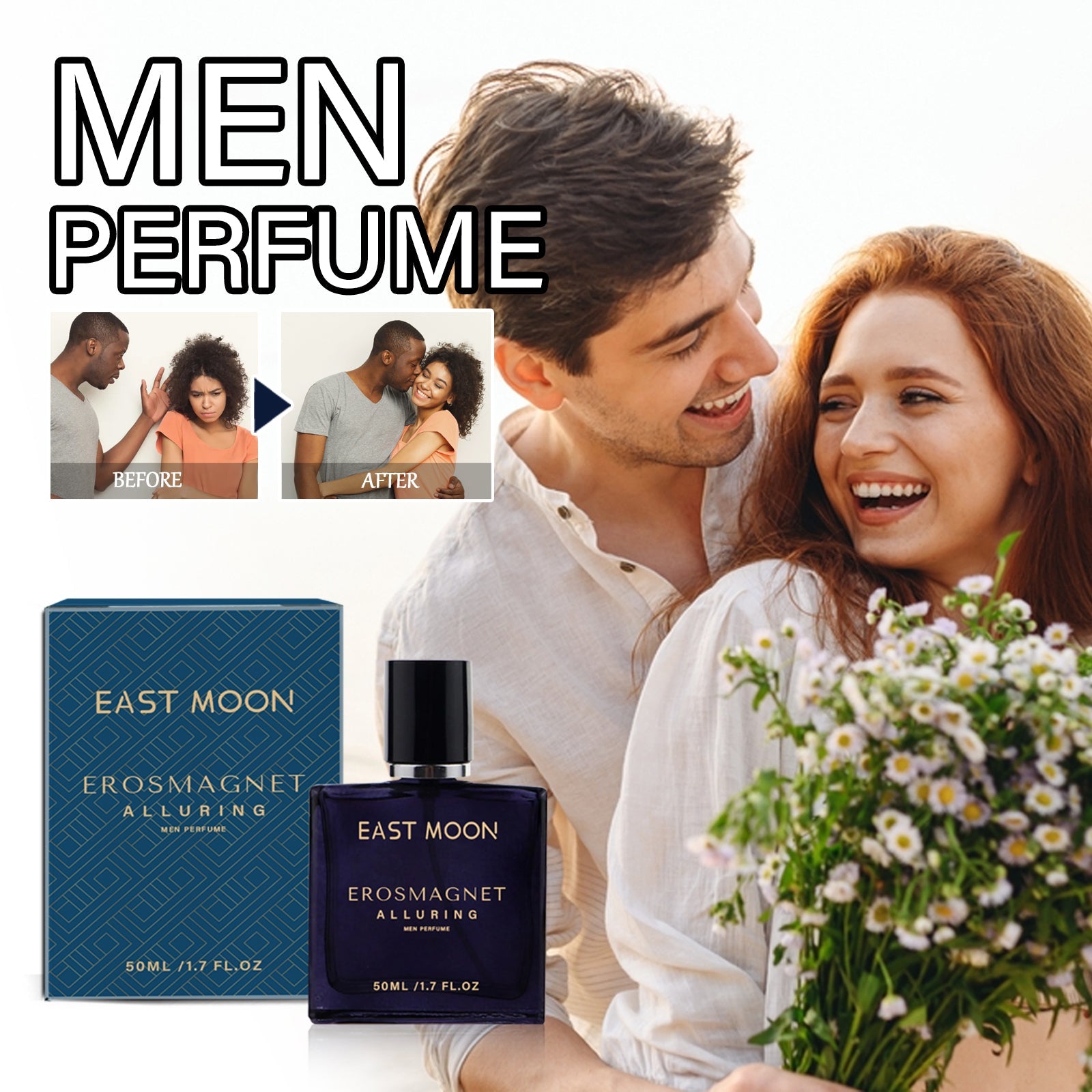 EAST MOON Men's Charm Perfume Lasting Fragrance Natural Fresh Release Charm Dating Atmosphere Perfume