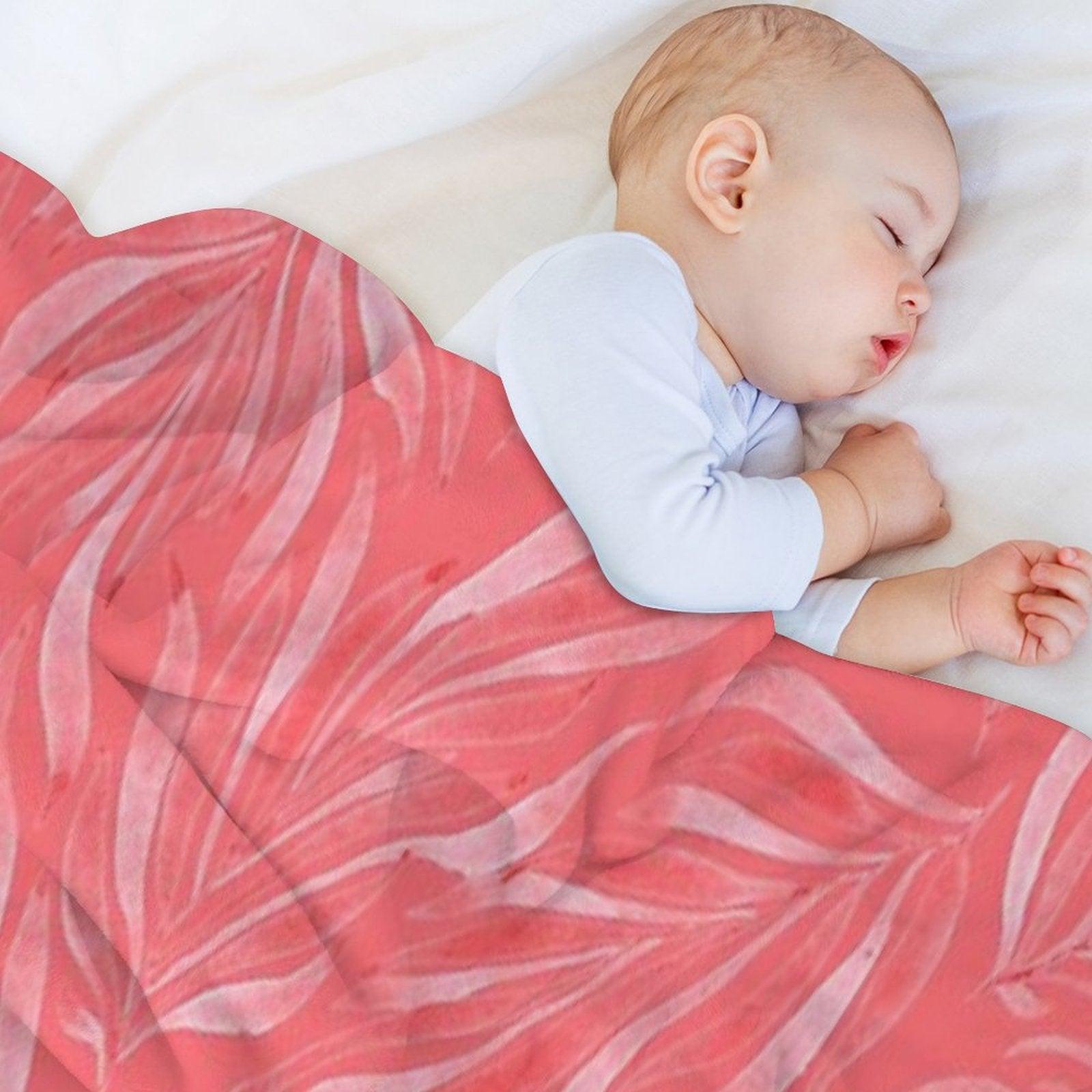 Coral Pink Throw Blanket